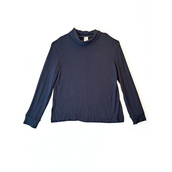 Stars Above Women's Cozy Knit Navy Blue Turtleneck Loungewear Sweater - Size Med - Picture 2 of 10